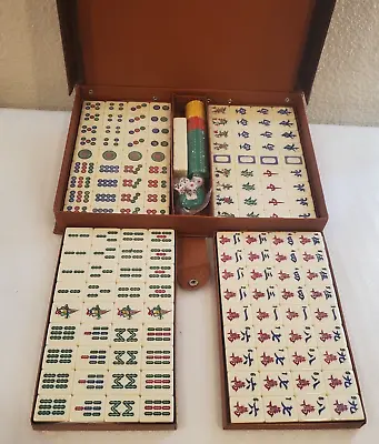 Vintage Mahjong Mah Jong Set Large 144 . • $90