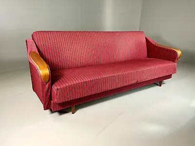 EB5745 Vintage Danish Sofa Bed 3 Seat Double 1960s Mid Century Original. M3SS • £475