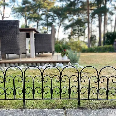 Set Of 5 Steel Garden Lawn Edging Path And Border Fence Panels (45cm X 41cm) • £28.99