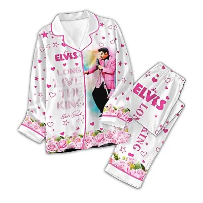 TA-206 Elvis Presley Button Down Pajamas Set XS-4XL US Size • $43.95