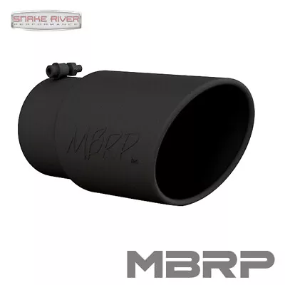 Mbrp 12  Black Diesel Exhaust Tip 5  Inlet 6  Outlet Angled Rolled End 12  Long • $89.99
