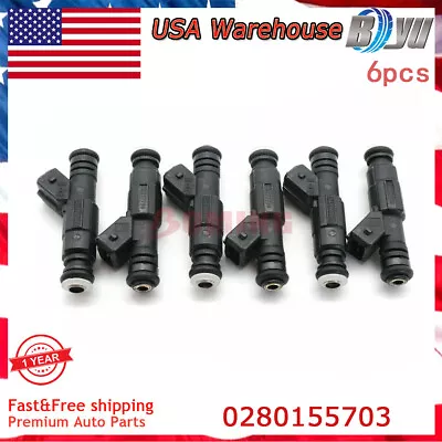 Set Of 6 New Fuel Injectors For Jeep Grand Cherokee Wrangler 4.0L 0280155703 US • $46.46