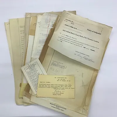 Vintage Ephemera Lot 1960s Louisiana Legal Document Property Case Vellum 88 Pcs • $49.95