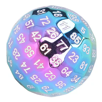 D100 Metal Dice Wear Resistant 100 Sided Dice For Ages 14 • $42.41
