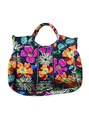 Vera Bradley Two Way Tote Cross-body  Bag In Jazzy Blooms  Pattern • $54.99