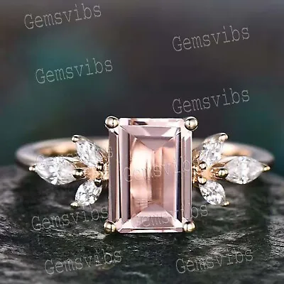 Genuine Pink Morganite Ring 925 Sterling Silver Handmade Ring For Women Gift • $88.63