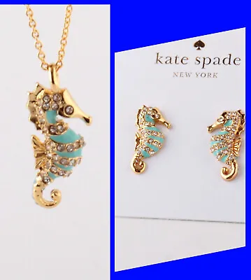 🆕 Authentic Kate Spade Paradise Found Seahorse Necklace & Earrings Set-new • $71.20