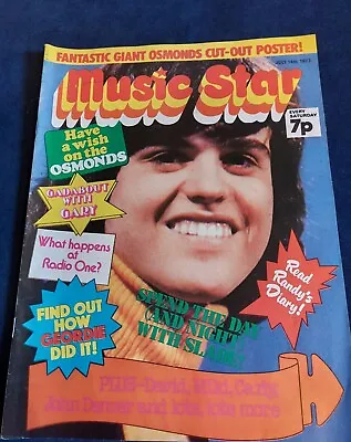 Rare MUSIC STAR Magazine 14 JULY 1973 Osmonds Geordie Slade Glitter Radio One • £15