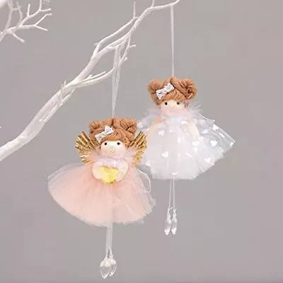 Christmas Angel Ornaments2Pcs Heart Plush Hanging Angel Doll OrnamentsAngel... • $25.36