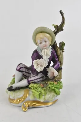 Capodimonte Bruno Merli Vintage Porcelain Figurine Boy In Garden Missing Bird • £9.99