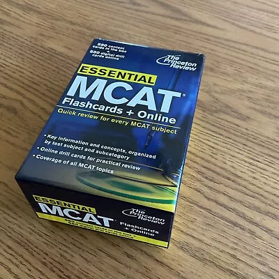 BRAND NEW! Essential MCAT: Flashcards + Online The Princeton Review  Med Student • $24.99