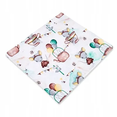  1xLarge Muslin Squares 100% Cotton Baby Soft Swaddle Cloths Nappy Bibs 80x70cm  • £3.50