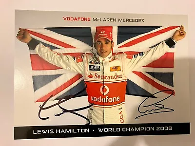 Lewis Hamilton 2008 F1 World Champion Official McLaren Signed Photo Card Rare • $223.79