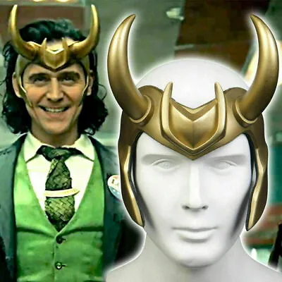 Loki Crown Horns Cosplay Headgear Helmet Costume Props Adult Headwear PVC • £26.28