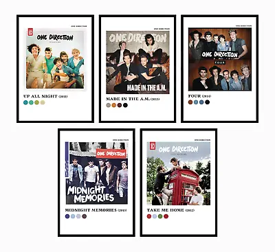 ONE DIRECTION Discography Aesthetic Colour Pallette Album Music Poster Prints • £5
