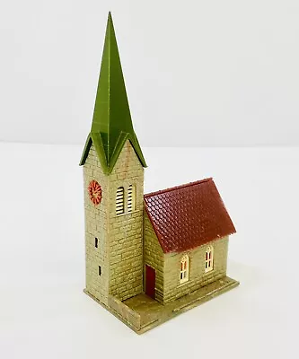 Vtg N Scale Church Chapel Model Train Layout Diorama Building • $14.95