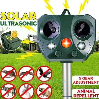 Animal Repeller Ultrasonic Solar Power Bird Dog Cat Skunk Deer Raccoon Repellent • $23.98