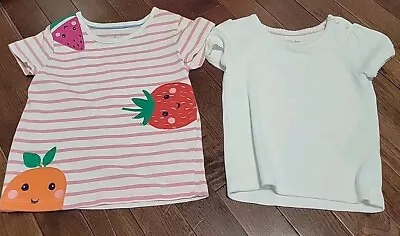 Lot Of 2 Mini Boden Girl Short Sleeve Shirts Size 3-4 Y • $18.99
