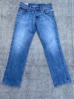 Vintage Abercrombie Fitch Jeans Men 31x32 Blue Denim Light Wash Button Fly • $15.18