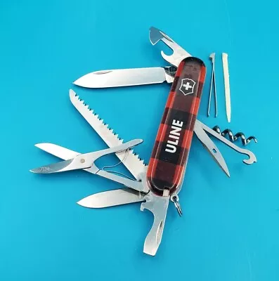 Victorinox Huntsman Swiss Army Knife Multi Tool! Red Checkered Uline Scales! • $33.99