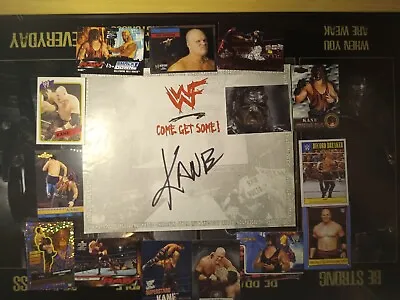 Kane Autograph On Official World Wrestling Federation Autograph Mat Vintage Wwe • $60