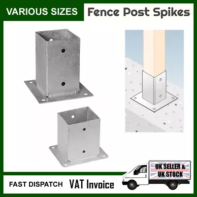 £4.95 • Buy Post Bolt Down Fence Support Bracket 71mm-201mm