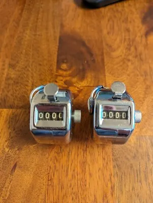 Vintage Compass Hand Counter Hand Tally Counter Made In Japan Set Of 2 • $18.99