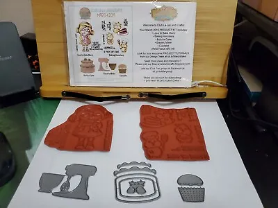La La Land Crafts  Club Kit  Love To Bake Marci   Rubber Stamp Set March 2019 • $39