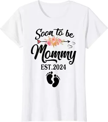 Womens Soon To Be Mommy 2024 Mother's Day First Time Mom Pregnancy T-Shirt • $9.99