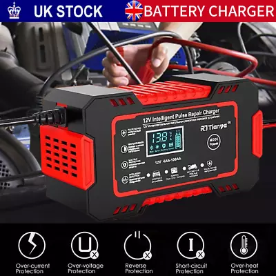 Car Battery Charger 12V 6A Fast Charger Automatic Smart Pulse Repair AGM/GEL UK • £14.99