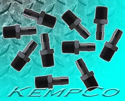 (10) 1/2  NPT X 1/2  Hose-Barb Straight Nylon Adapter Fittings Auto Hydroponic • $17.29