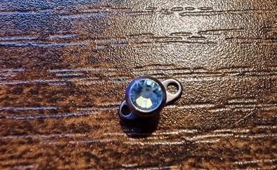 £3 • Buy Titanium Light Blue Crystal Microdermal Attachment 1.2 Mm Thread 4 Mm Diameter 