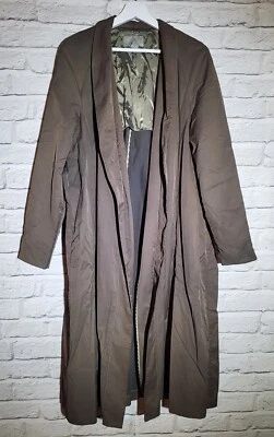 £0.99 • Buy H&M Brown Lustrous Oversized Coat Open Front/Wrap Maxi Length Size 40/UK Size 12