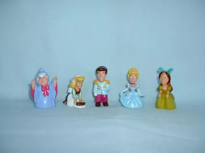 CINDERELLA Set Of 5 Figures Toys (DISNEY/DRIZELLA/FAIRY GODMOTHER/CAKE TOPPERS) • £4.99