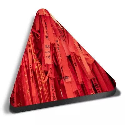 Triangle MDF Magnets - Chinese Red Paper Strips China #44586 • £4.99