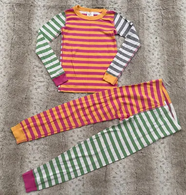 $6.99 • Buy Hanna Andersson Girls Striped Pajamas Size 140cm 10 Years
