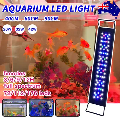 40-110CM Timer Aquarium LED Lighting 2ft/3ft/4ft Marine Aqua Fish Tank Light AU • $43