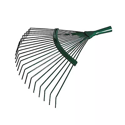 42cm Steel Fan Rake Head Replacement For Garden Patio Leaves Leaf Lawn Moss 18T • £9.88