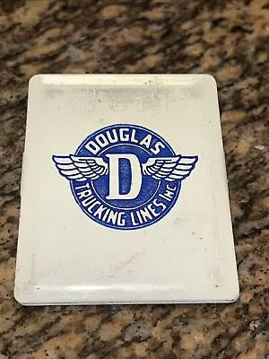 Vintage Douglas Trucking Lines Advertising Wall Clip Metal Enamel • $15.95
