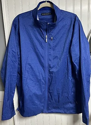 Carnoustie Waterproof Men's Size XL Golf Jacket Blue Plaid Check Full Zip • $27.99