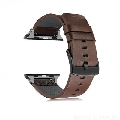 $12.99 • Buy Genuine Leather Wrist Band Strap For Apple Watch IWatch 5 4 3 2 1 Series 40/44mm
