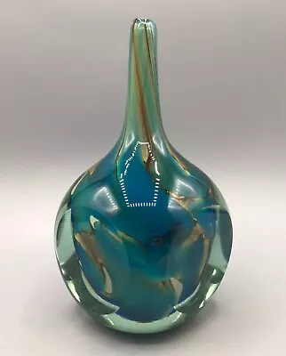 £80 • Buy Vintage Mdina Maltese Glass 'Tiger' Cube Vase (Unsigned)
