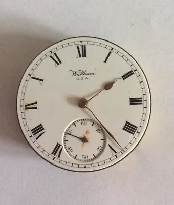 Waltham Traveler Gent’s  Pocket Watch Movement Spare Parts/Repair • £29