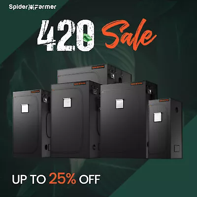Spider Farmer Indoor Grow Tent Mylar Green Room 1680D Oxford  Hydroponic Plant • $107.99