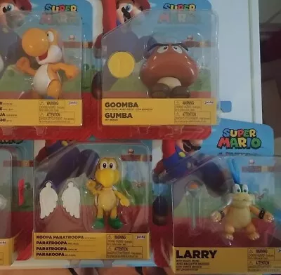 Nintendo Super Mario Bros. Jakks Set Of 4 Goomba Larry Koopa Orange Yoshi NIB • $39.99