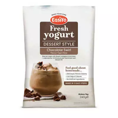 Easiyo Chocolate Swirl Dessert Style Yogurt Mix 240g Sachet - Makes 1 Litre • £5.45