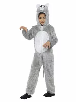 Cute Grey Mouse Hooded One Piece Child Costume Kids MEDIUM 7-9 • $32.95