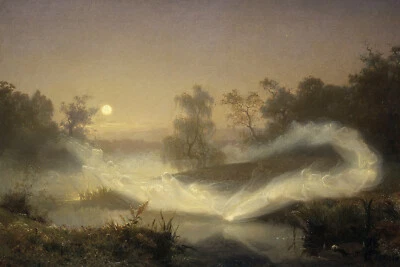 August Malmstrom - Dancing Fairies / Alvalek (1866) Poster Art Print Painting • £10.95