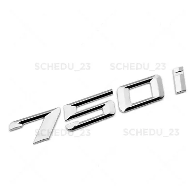 Chrome 750i Letter Logo Emblem Badge Trunk Lid M Power Sport Performance F01 F04 • $11.99