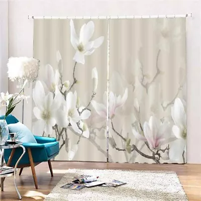 Magnolia Nice Branches 3D Curtain Blockout Photo Printing Curtains Drape Fabric • $212.38